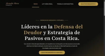 Sitio web de AA Firma, despacho de abogados en Costa Rica